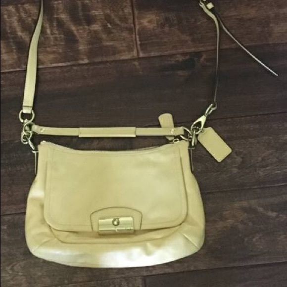 Coach Handbags - YELLOW & GOLD COACH KRISTIN LEATHER CROSS BODY BAG